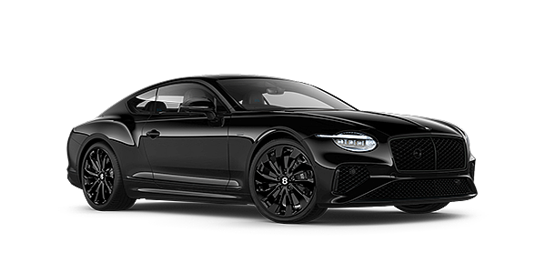 JCT600 Limited Bentley Continental GT Black Edition coupe front three quarter in Onyx black paint