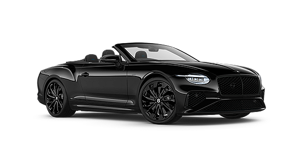 JCT600 Limited Bentley Continental GTC Black Edition convertible front three quarters in Onyx black paint